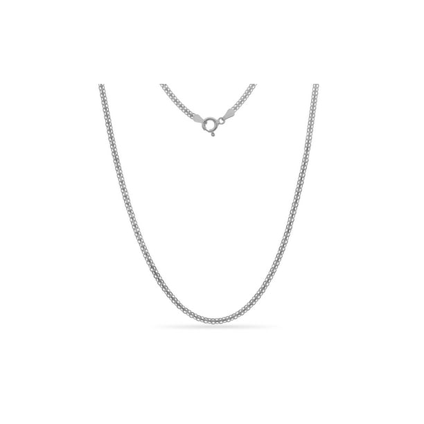 Designs by Helen Andrews 2-Tone Sterling Silver Box Chain Necklace 18 Designs by Helen Andrews 2-Tone Sterling Silver Box Chain Necklace 18
